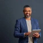 man with tab
